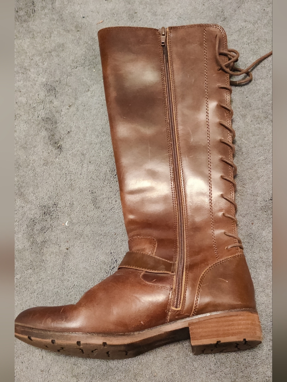Sofft Sharnell Boots Brown Women's Size 9 Lace Up Back Leather Tall - Picture 11 of 14